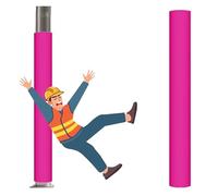 BYZOMU Anti-Collision Foam Pole Protector Padding, Outdoor Basketball Hoop Round Pole Pad Cushion For 4 5 6 8 Inch Wrap, Safety Poles Cover Bumper(Pink,Dia 8 7/10inch)