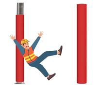 BYZOMU Anti-Collision Foam Pole Protector Padding, Outdoor Basketball Hoop Round Pole Pad Cushion For 4 5 6 8 Inch Wrap, Safety Poles Cover Bumper(Red,Dia 8 7/10inch)