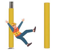 BYZOMU Anti-Collision Foam Pole Protector Padding, Outdoor Basketball Hoop Round Pole Pad Cushion For 4 5 6 8 Inch Wrap, Safety Poles Cover Bumper(Yellow,Dia 8 7/10inch)