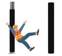 BYZOMU Anti-Collision Foam Pole Protector Padding, Outdoor Basketball Hoop Round Pole Pad Cushion For 4 5 6 8 Inch Wrap, Safety Poles Cover Bumper(Black,Dia 8 7/10inch)