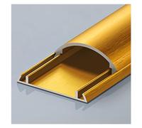 BYZOMU Cable trunking raceway, 1m long Self Adhesive Cord Management tidy Channels for Home Offices Wall or Floor Corners, tv wire hider cover (Color : Gold, Size : Width 28mm)