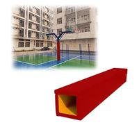 BYZOMU Pole Padding Square Pole Padding Wrap Around, 3"x3" 3.5"x3.5" 4"x4" 9.5"x9.5" Basketball Pole Padding Outdoor, Pole Protector Cover For Basement Playground(Red,9.5"x9.5"/24.1x24.1cm)