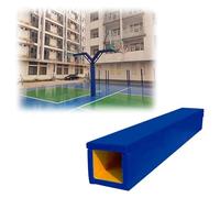 BYZOMU Pole Padding Square Pole Padding Wrap Around, 3"x3" 3.5"x3.5" 4"x4" 9.5"x9.5" Basketball Pole Padding Outdoor, Pole Protector Cover For Basement Playground(Blue,9.5"x9.5"/24.1x24.1cm)