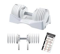 BYZOOM FITNESS Pure Series Adjustable Dumbbell 27.5LB Single Unit(Buy 2 for a Pair) - 10-in-1 Adjustable Weights with Precision Micro Plates, for Strength Training & Fitness Workouts at Home Gym