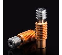 BZ 3D 2PCS V6 Bi-Metal Heatbreak,Upgrade Copper+Titanium Alloy V6 All Metal BiMetal Heat Break for Prusa i3 MK2,MK2.5,MK3,MK3S+ 3D Printer V6 Volcano Hotend,Heater Block 1.75mm Filament.