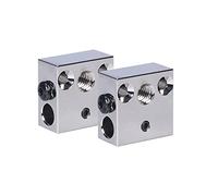 BZ 3D Ender 3 Heater Block,CR-10 Upgrade Plated Copper Heater Block,MK8 High Temperature Heating Block with Silicone Socks for Ender 3/Ender 3 V2/Pro/Ender 5/Plus/CR10/S4/S5 3D Printer Hotend.(2PCS)