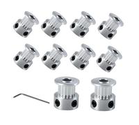 BZ 3D GT2 Pulley 16 Teeth 5mm Bore Width 6mm Aluminum 16T Timing Pulley Wheel 5mm for 6mm Width GT2 Timing Belt for 3D Printer,CNC.(10pcs)