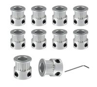 BZ 3D GT2 Pulley 20 Teeth 8mm Bore Width 6mm 20T Timing Pulley Wheel 8mm Bore Aluminum for 6mm Width GT2 Timing Belt for 3D Printer,CNC.(10pcs)