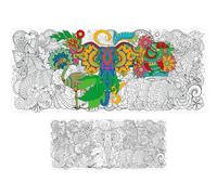 BZaber Jumbo Animal Mandala Coloring Poster - Valentines Gift Giant African Wild Animal Coloring Poster Wall Art Decor for Kids Adults, Bedroom Living Room Classroom Decor, DIY Painting Craft (55“x23)