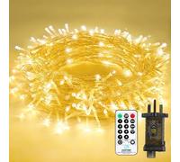 Bzavor 20M 200 LED String Lights Main Powered，8 Modes Fairy Lights Plug in Waterproof Remote Control Outdoor/Indoor,Garden Christmas Lights for Patio,Bedroom,Party Decorations