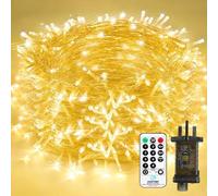 Bzavor 50M 500 LED String Lights Mains Powered with Timer/Remote, Memory Function IP65 Waterproof Garden Decorations Easter, Indoor Fairy Lights Mains Powered for Wedding Decorations Bedroom