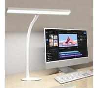 BZBRLZ LED Desk Lamp for Home Office, 360° Flexible Gooseneck Desk Light with 3 Color Modes & 10 Brightness, Eye-Caring Adjustable Task Light for for Piano, Computer, Workbench, 10W, 1000LM (White)