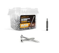 BZBULLET #8 × 1 5/8 inch 304 Stainless Steel Deck Screws Wood Screws, Flat Head T20 Star Drive, Type 17 Auger Tip with a Free T20 Star Drive Bit for All Outdoor Wood Construction 1000Pcs