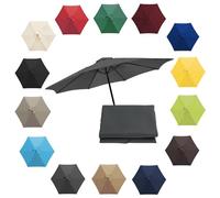 BZCKBZ 200/270/300cm Replacement Cloth, UV50+, Waterproof Parasol Umbrella Replacement Cover, 6/8 Ribs Canopy Cover, Replacement Parasol Canopy(Color:Gray,Size:8 ribs-2.7m(8.8ft))