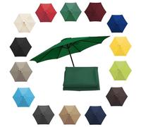 BZCKBZ 200/270/300cm Replacement Cloth, UV50+, Waterproof Parasol Umbrella Replacement Cover, 6/8 Ribs Canopy Cover, Replacement Parasol Canopy(Color:Green,Size:6 ribs-2m(6.5ft))