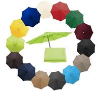 BZCKBZ 200/270/300cm Replacement Cloth, UV50+, Waterproof Parasol Umbrella Replacement Cover, 6/8 Ribs Canopy Cover, Replacement Parasol Canopy(Color:Grass green,Size:6 ribs-3m(9.8ft))