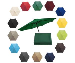 BZCKBZ 200/270/300cm Replacement Cloth, UV50+, Waterproof Parasol Umbrella Replacement Cover, 6/8 Ribs Canopy Cover, Replacement Parasol Canopy(Color:Green,Size:6 ribs-2m(6.5ft))
