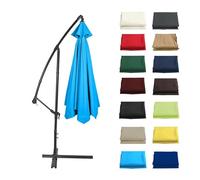 BZCKBZ Replacement Parasol Canopy (200/270/300cm + 6 Arms/8 Arms) Sun Umbrella Replacement Cloth, Cantilever Parasol Top Fabric Cover Sunshade Cloth(Color:Lake blue,Size:6 ribs-3m(9.8ft))