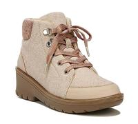 BZees Women's Brooklyn Combat Boot, Beige Fabric, 7 UK