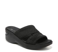 BZees Women's Dynasty Bright Slide Sandal, Black Rhinestone Fabric, 5 UK