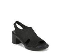 BZees Women's Eden Slingback Strappy Sandals Heeled, Black Fabric, 6.5 UK