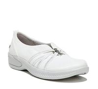 BZees Women's Niche Ballet Flat, Bright White Fabric, 6 UK