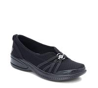 BZees Women's Niche Skimmers Ballet Flat, Black Fabric, 8 UK