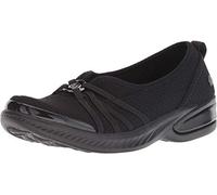 BZees Women's Niche Skimmers Ballet Flat, Black Mesh Fabric, 9 UK