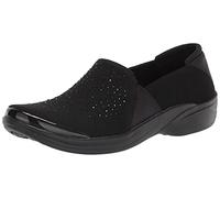 BZees Women's Poppyseed Loafer, Black Rhinestone, 7 UK