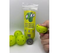 BZER Mini Pickleball Patent Pending Design Golf Ball Sized 3 Pack Improves Hand Speed Control Accuracy Quiet The Original and Still The Best Developed in Utah