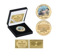 BZFAOEV Louvre Museum Commemorative Coin The Louvre In Paris Challenge Coin Art Craft Souvenir Gift for Collection Home Decor