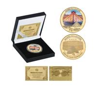 BZFAOEV Louvre Museum Commemorative Coin The Louvre In Paris Challenge Coin Art Craft Souvenir Gift for Collection Home Decor