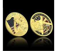 BZFAOEV WWII D Day Omaha Beach Challenge Coin Double Sided Commemorative Collectible Military Veteran Souvenir Gift