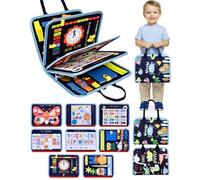 BZGG Montessori Busy Board for Toddlers 3-4 Years Old, Sensory Toys for Fine Motor Skills, Educational Travel Toy for Airplane Car, Gift for Toddler Boys Girls - Ocean World Theme