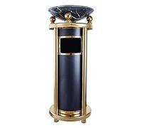 BZGPMFUD Ashtray Standing Floor Standing Ashtraystainless Steel Trash Can Cylindrical Waste Recycle Bin Heavy Duty(Noir)