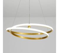 BZGPMFUD Chandeliers Modern Led Pendant Light Acrylic Double-Layer Ring LED 36W Adjustable Hanging Pendant Lighting(Stepless Dimming)