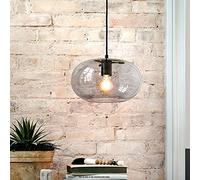 BZGPMFUD Chandeliers Modern Pumpkin Pendant Light, Glass Shade Kitchen Island Lighting Fixture, Nordic Mini Hanging Lamps for Bedroom Bedside Dining Table E27 Drop Ceiling Light(Clear)