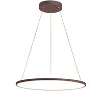 BZGPMFUD Chandeliers Ultra-Thin Ring Pendant Light Coffee Metal Hanging Lamp with Silicone Shade Bedroom Lighting Suspension Lamps 36W(OneColor)