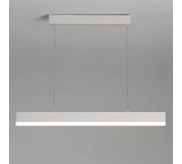 BZGPMFUD Chandeliers White Long Strip Pendant Light Ultra-Thin Metal Hanging Lamp with Acrylic Panel Lampshade LED 6000K Linear Dining(100CM)