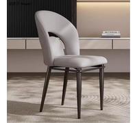 BZGPMFUD Dining Chair 2pcs Hotel Mid Century Leather Armless Side Chair Slightly Tilted Backrest Lounge Leisure Living(Light Grey)