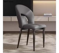BZGPMFUD Dining Chair 2pcs Hotel Mid Century Leather Armless Side Chair Slightly Tilted Backrest Lounge Leisure Living(Dark Grey)