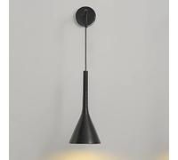 BZGPMFUD Wall Lamps Sconces Adjustable Hanging Wall Sconce Indoor E27/E26 Socket Fixture Black Light for Bedrooms Hallways and Living Spaces Decor(Noir)