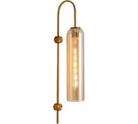 BZGPMFUD Wall Lamps Sconces Classic Farmhouse Medieval Light Smoky Grey Glass Long Arm Frosted Milky White Modern Industrial Suitable(Amber)
