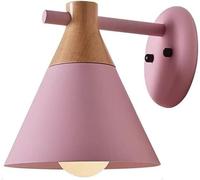 BZGPMFUD Wall Lamps Sconces European Wall Light Modern Indoor Lighting Fixture Macaron Color Wall Lights Simple Tieyi A Skirt lampshade Sconce(Pink)