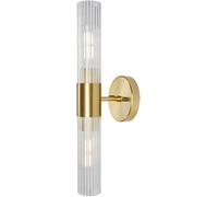 BZGPMFUD Wall Lamps Sconces Gold Wall Sconce Vanity Wall Light Fixture with Acrylic Shade Long Tube Sconces Wall Lighting Mirror Lamps for Bedroom Living(Grey Wolf)