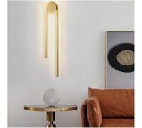 BZGPMFUD Wall Lamps Sconces U-Shaped Background Industrial Black and Gold Lighting Compatible with Home Decoration Living Room Dining Lighting(Golden,80cm)