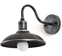 BZGPMFUD Wall Lamps Sconces Vintage E27 Industrial Iron Art Wall Light Silver Grey Metal Lampshade Traditional Wall Sconce Lighting