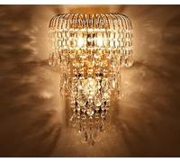 BZGPMFUD Wall Lamps Sconces Wall Luminaire Bracket Lamp Crysting Crystalline Chandelier Gold Crystal Vintage Sconce(Without Bulb)