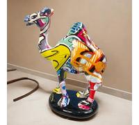 BZHIB 5.5 Inch Tall Camel Sculpture Statue Ornament,Resin Statue For Office Decor,Home Decor,Vivid Lifelike Carvings,Best Gift For The Man graffiti