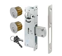 bzijaslle Storefront Door Mortise Lock,Commercial Door Lock,Double Keyed Cylinder Swing Deadbolt,in Aluminum 1-1/8" Backset (Flat Lock Tongue)
